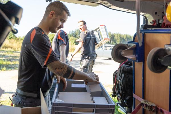 Bauelemente Automation Beladung Montagefahrzeug Innenausbau